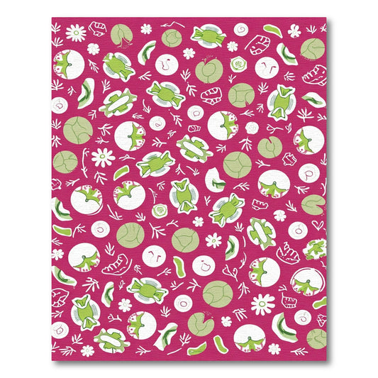 Pink Green Candy Flower Repeating Pattern Rug