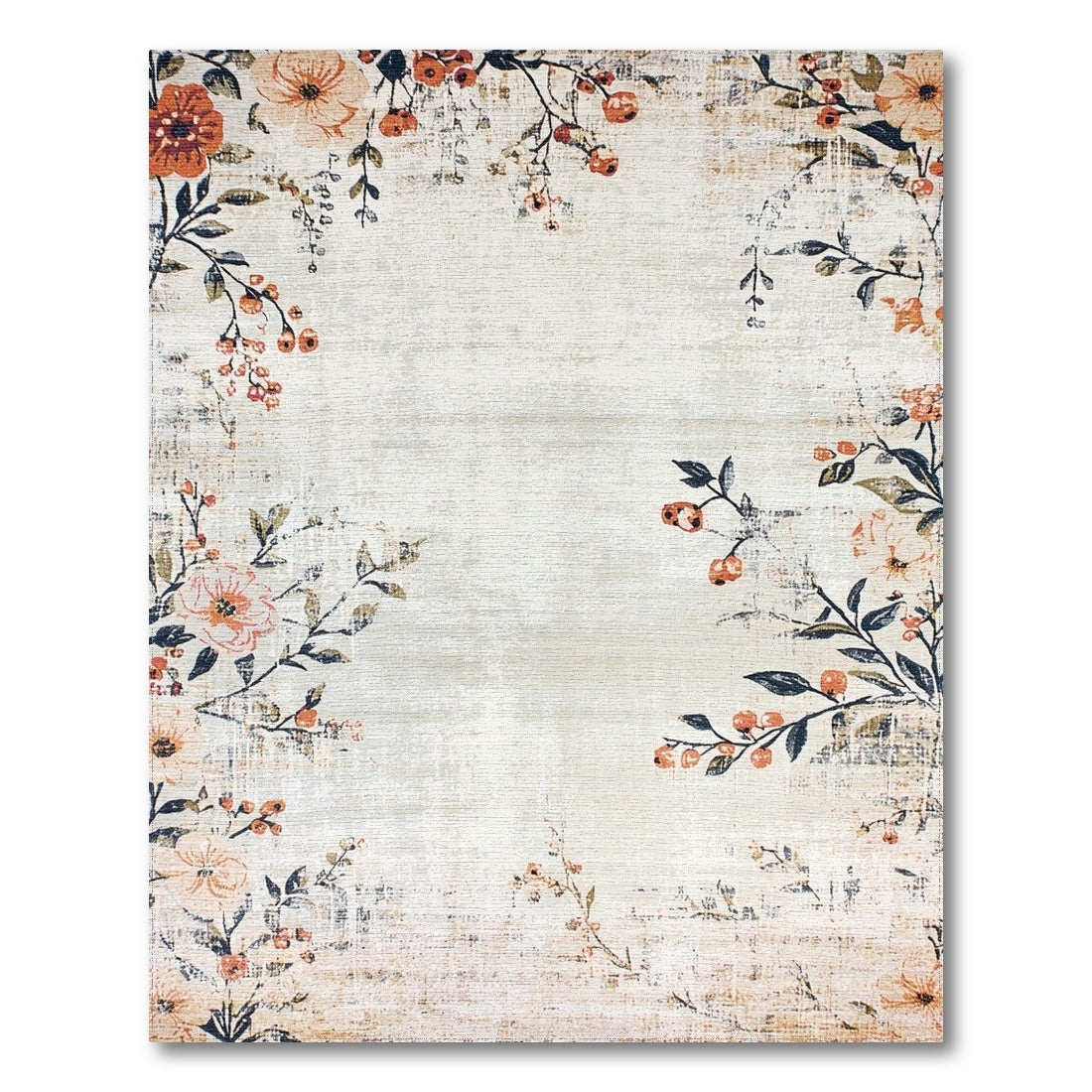 Vintage Floral Beige No. 18 Area Rug