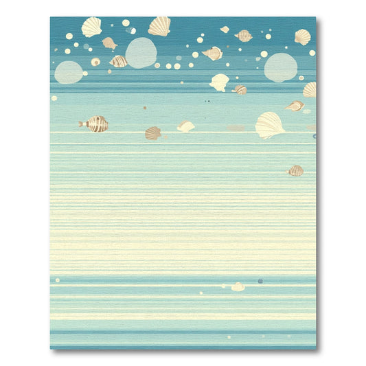 Coastal Seashell Stripe Arrangement Rug
