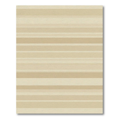 Earthy Tan Horizontal Stripe Rug
