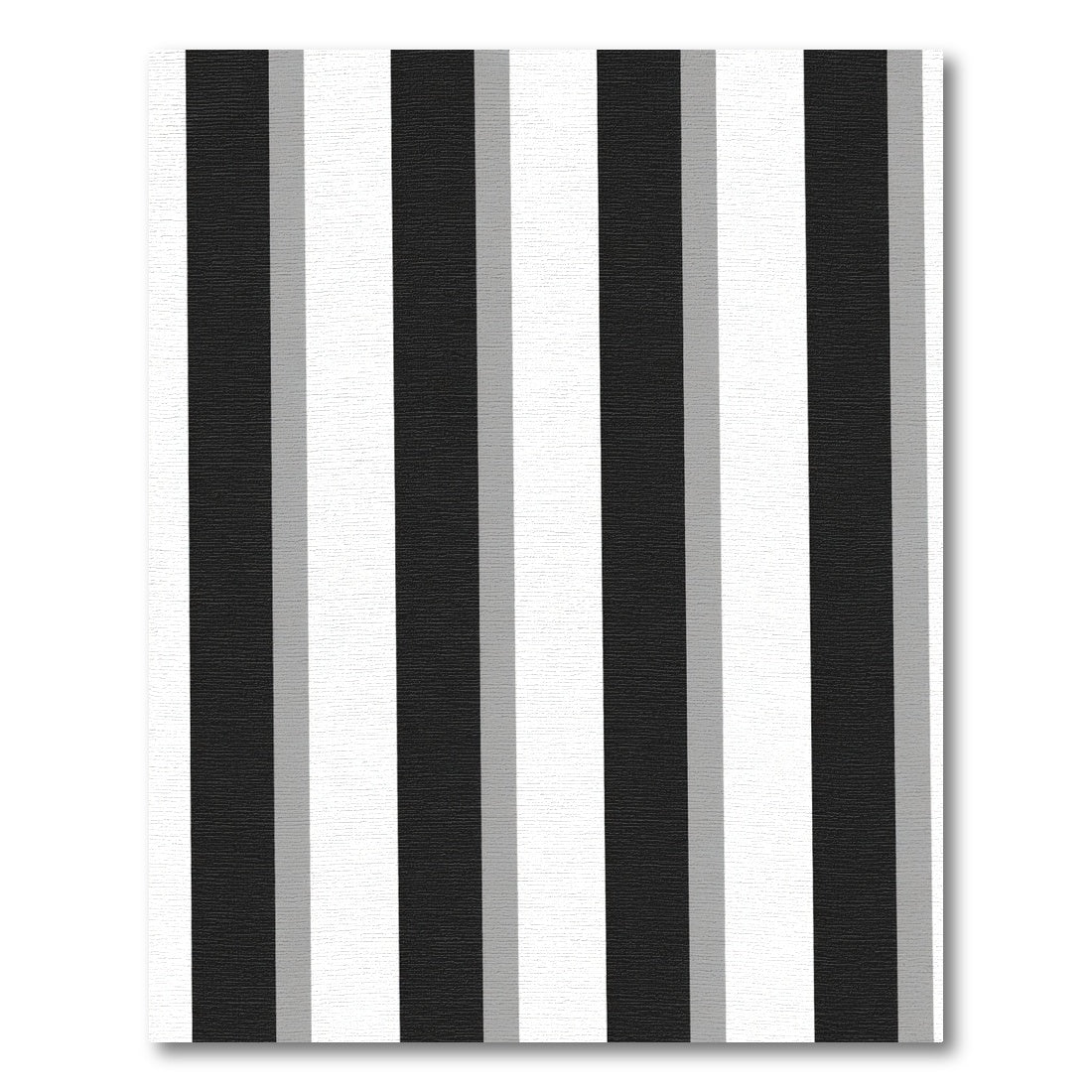 Bold Black Gray White Stripes Rug