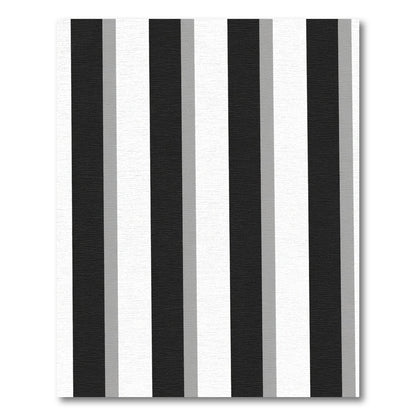 Bold Black Gray White Stripes Rug