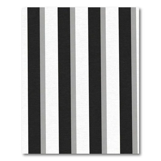 Bold Black Gray White Stripes Rug