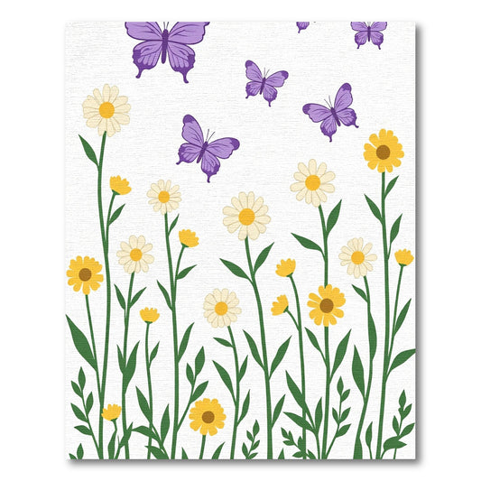 Purple Butterfly Meadow Floral Meadow Rug