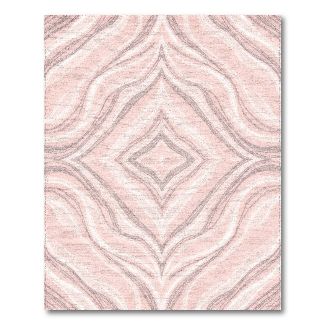 Blush Pink Geometric Pink Area Rug