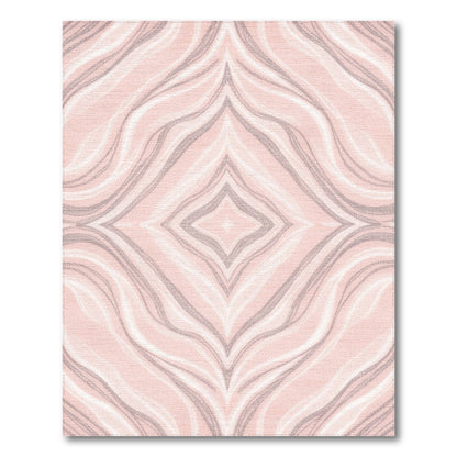 Blush Pink Geometric Pink Area Rug