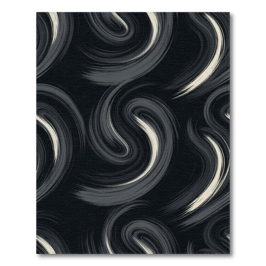 Black and White Abstract Area Black White Swirl Abstract Area Rug