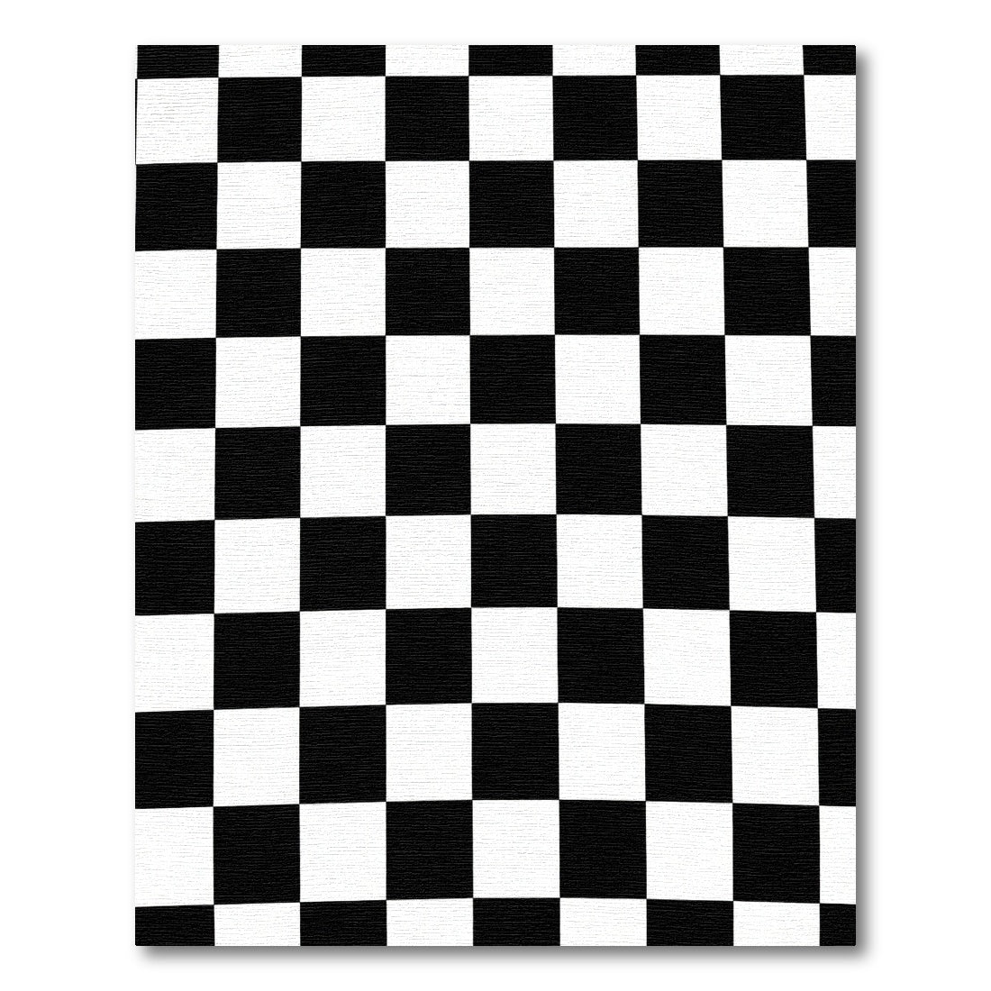 Classic Black White Checkerboard Squares Rug