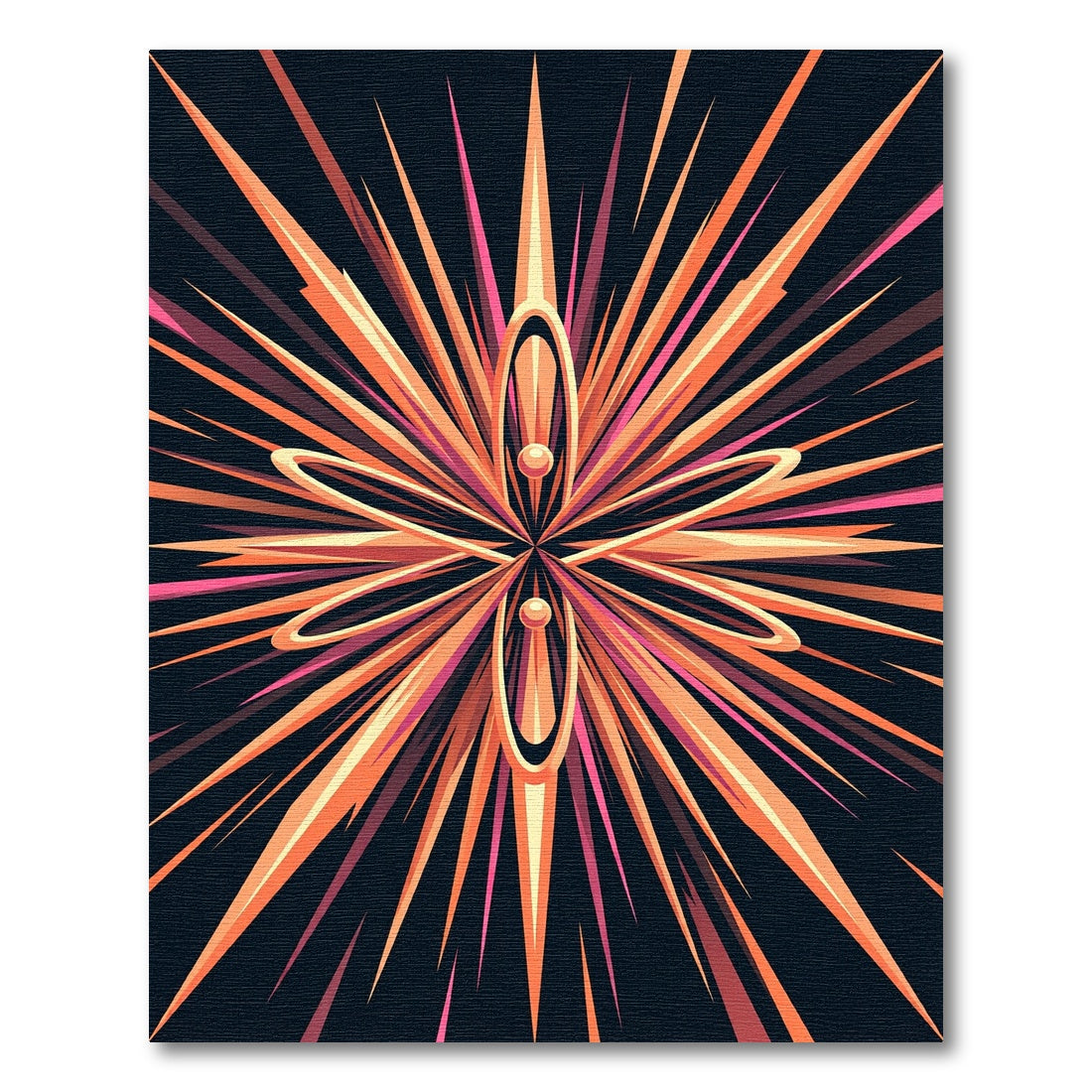 Radiant Orange Pink Burst Rug
