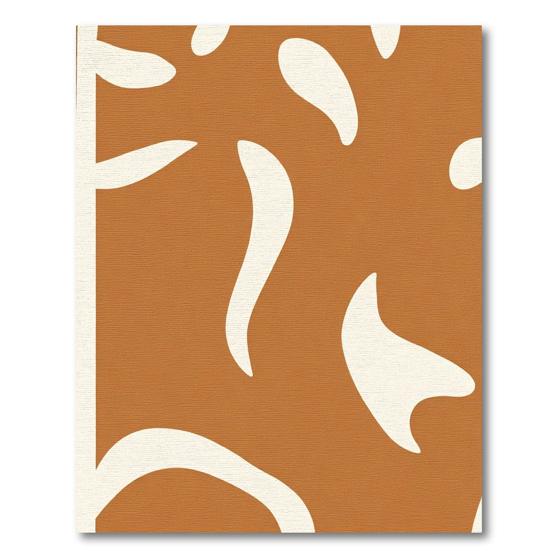 Terracotta Abstract Organic Shape Rug