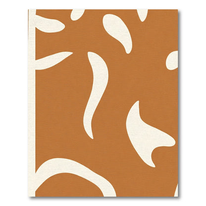 Terracotta Abstract Organic Shape Rug