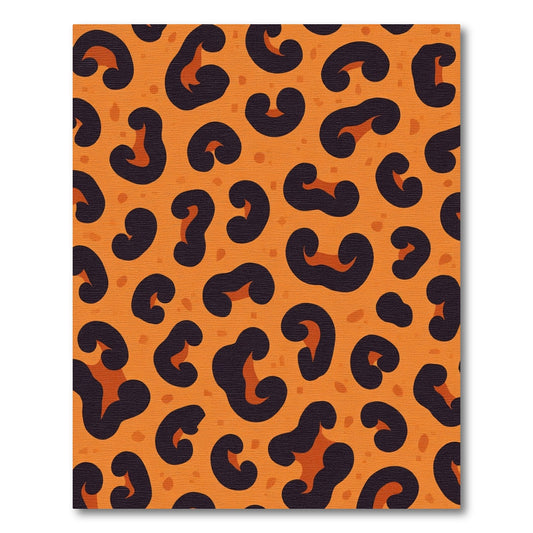 Bold Orange Leopard Spots Rug