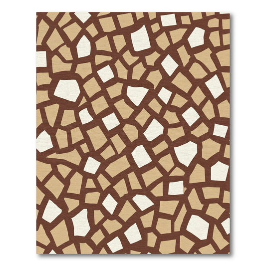 Brown Beige Broken Geometric Rug