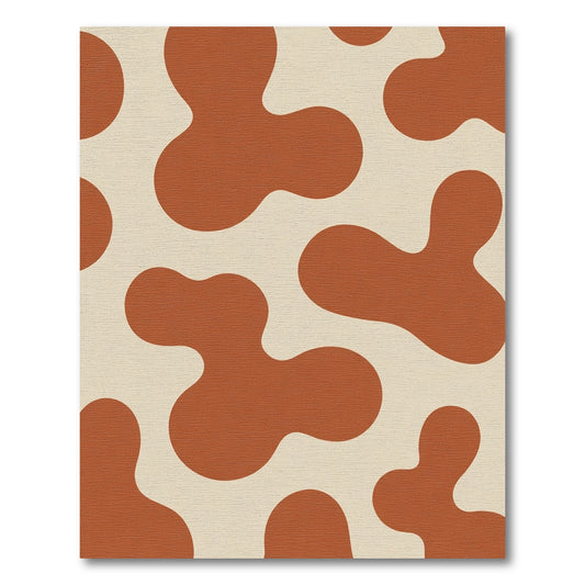 Retro Brown Blob Composition Rug