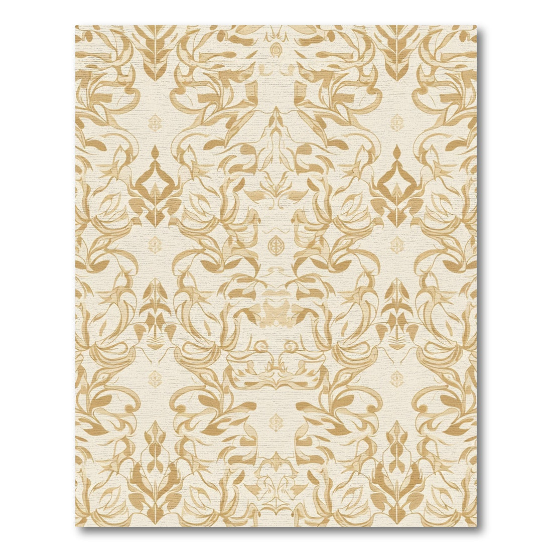 Elegant Gold Floral Archways Rug