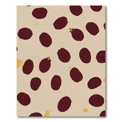 Crimson Ovals Textured Background Rug