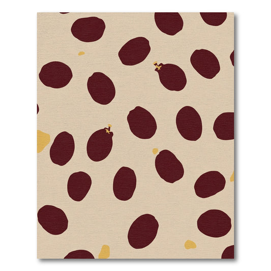 Crimson Ovals Textured Background Rug