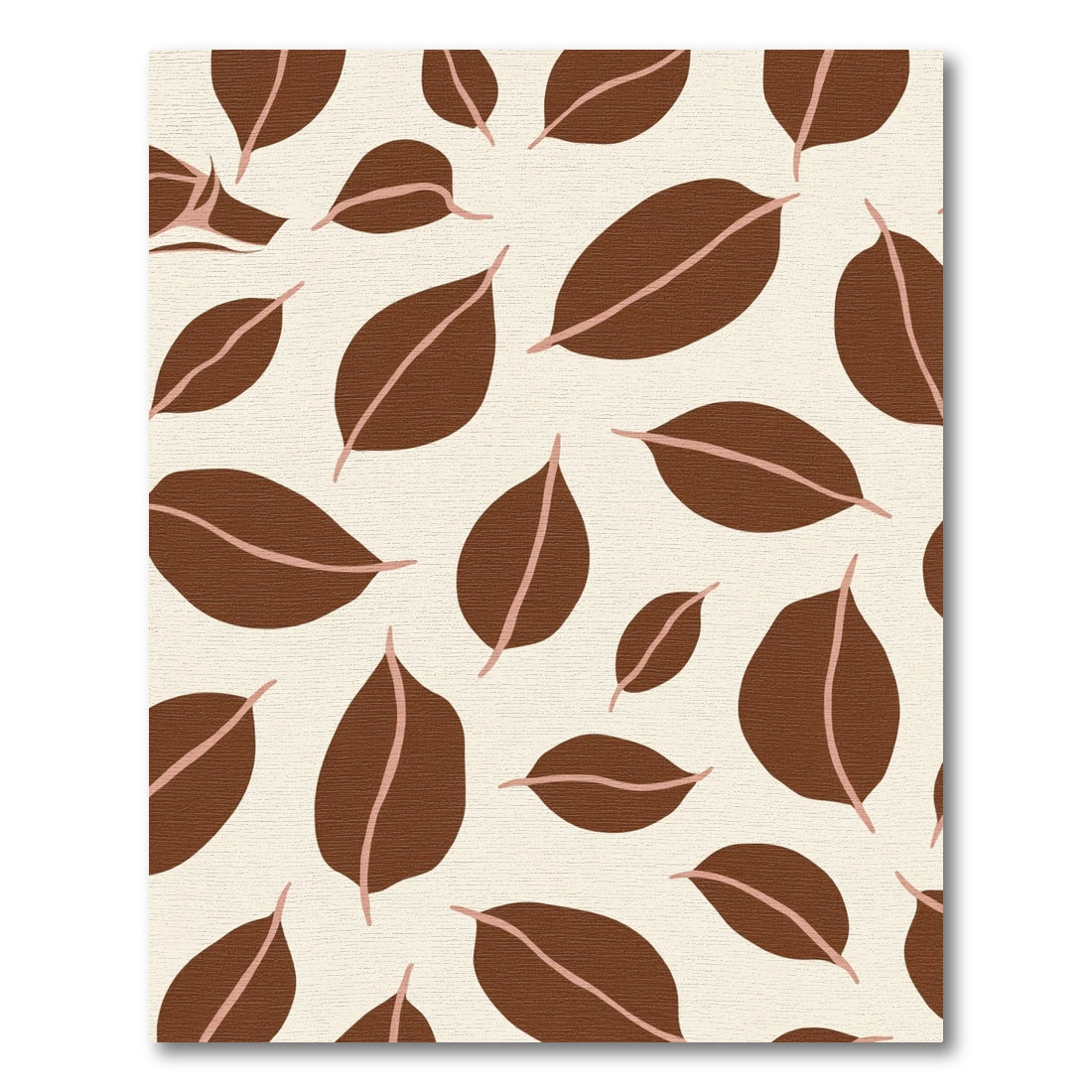 Earth Tone Abstract Leaf Scatter Rug