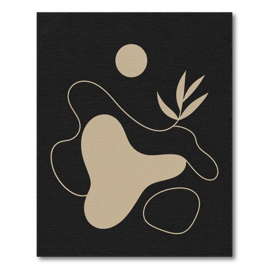 Abstract Area Beige and Neutral Beige Abstract Organic Area Rug