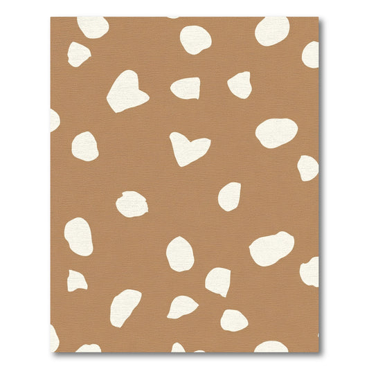 Terracotta White Abstract Pebble Rug