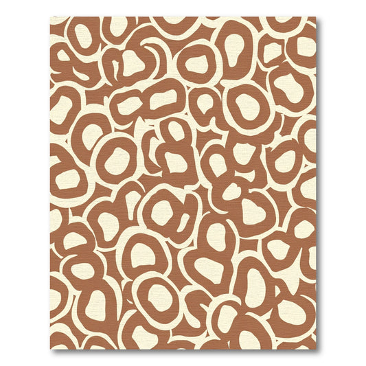 Organic Brown Cream Ovals Rug