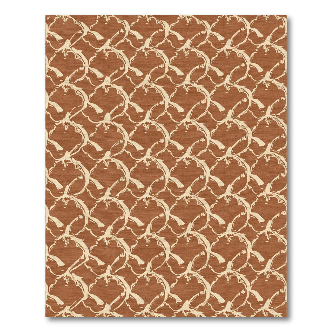 Earthy Brown Organic Swirl Rug