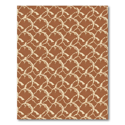 Earthy Brown Organic Swirl Rug