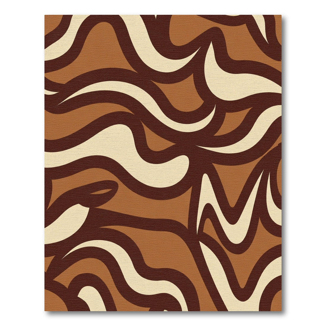 Chocolate Swirl Abstract Curves Rug