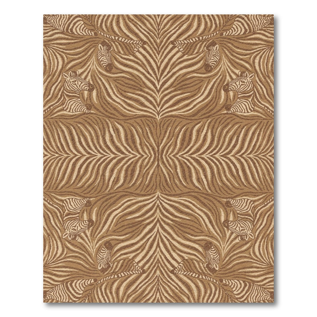 Heritage Tribal Brown Zebra Stripe Area Rug