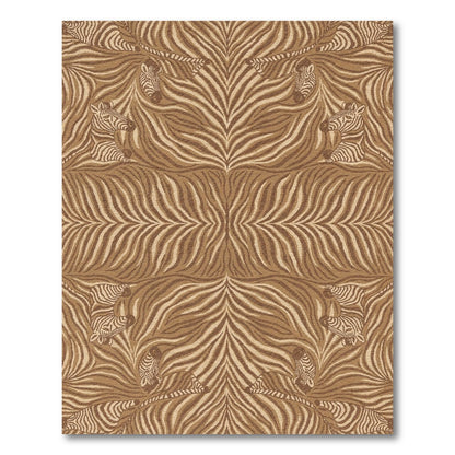 Heritage Tribal Brown Zebra Stripe Area Rug