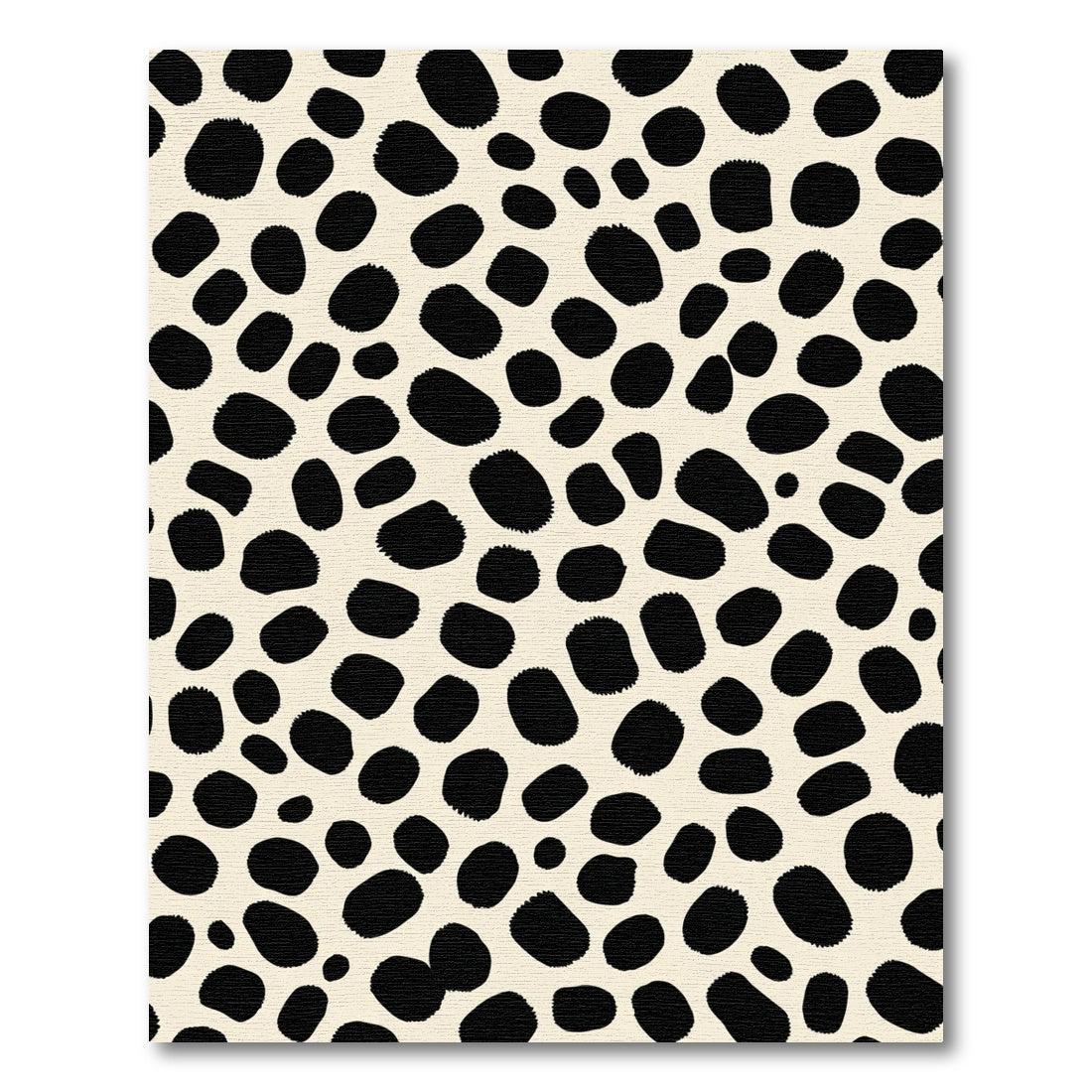 Abstract Black Spots Cream Background Rug