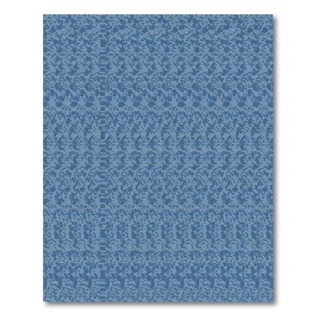Dappled Blue Textured Linear Rug