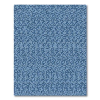 Dappled Blue Textured Linear Rug