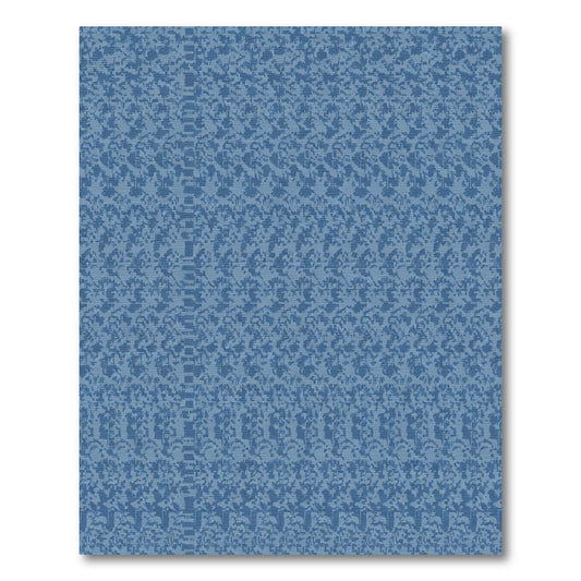Dappled Blue Textured Linear Rug