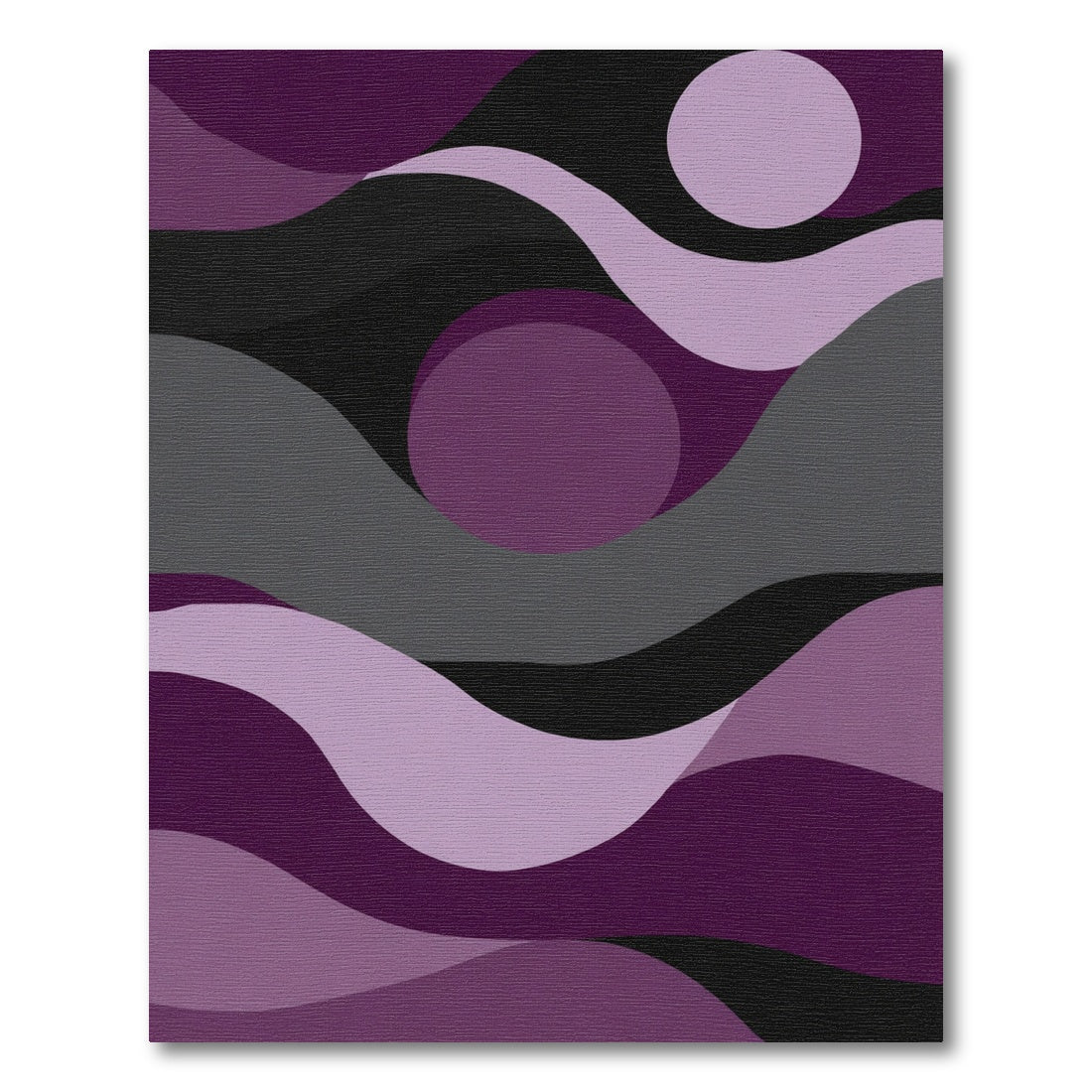 Amethyst Wave Circles Rug