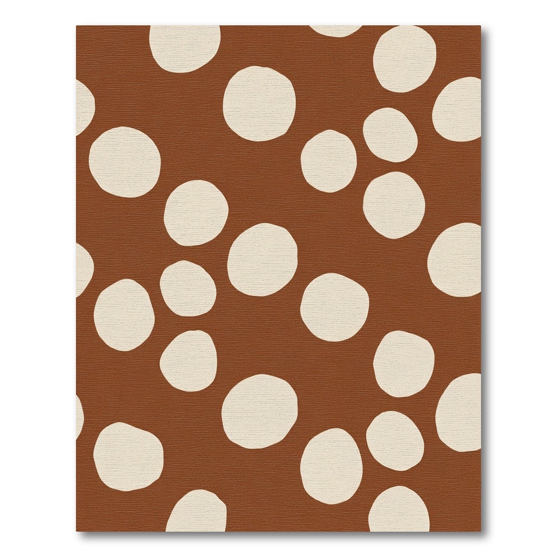 Brown Cream Organic Circles Rug