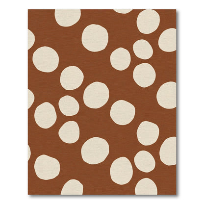 Brown Cream Organic Circles Rug