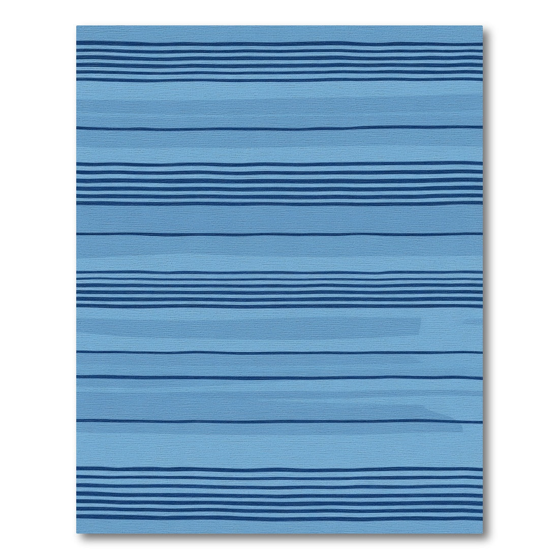 Modern Blue Striped Abstract Rug
