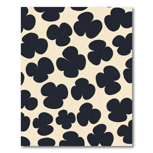 Dark Bloom Clover Scatter Rug