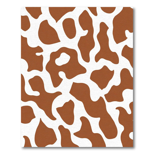 Brown White Blob Abstract Rug