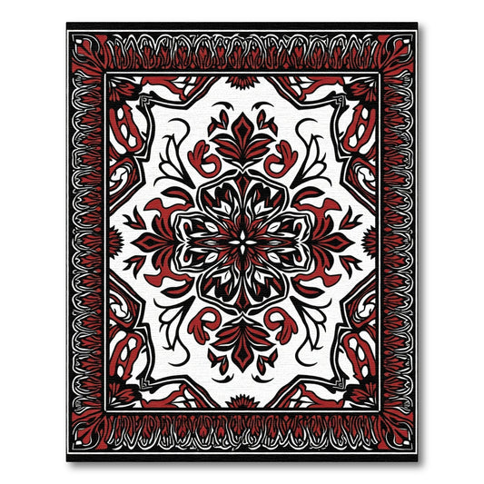 Crimson Classic Floral Medallion Rug