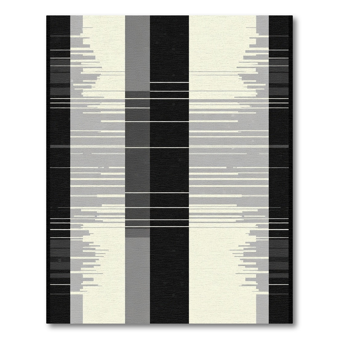Monochromatic Vertical Stripe Abstract Rug