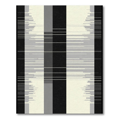 Monochromatic Vertical Stripe Abstract Rug