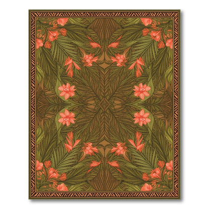 Green Floral Vintage No. 97 Area Rug