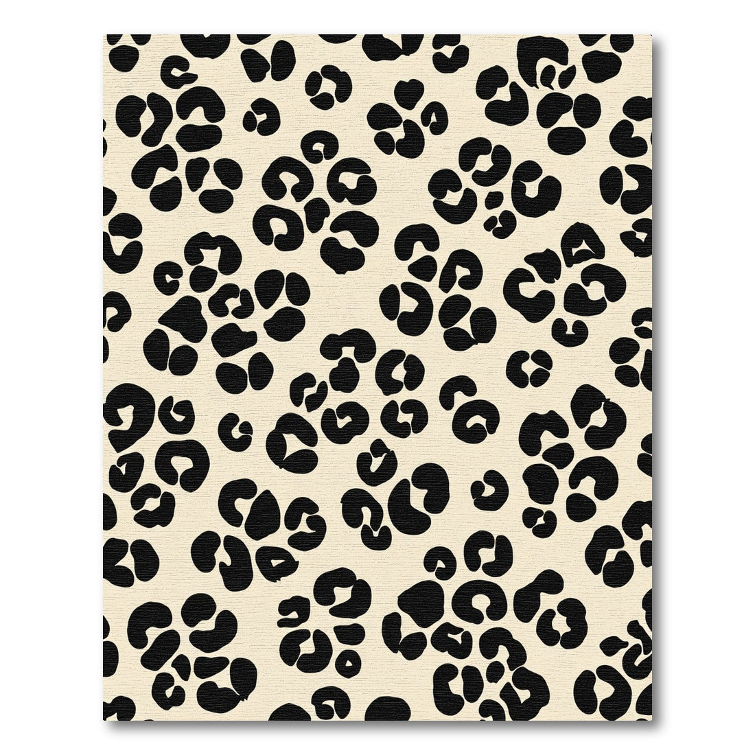 Cream Black Spotted Animal Print Rug