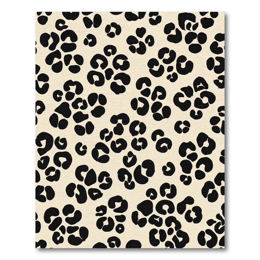 Cream Black Spotted Animal Print Rug