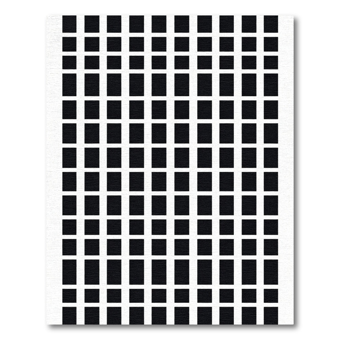 Minimalist Black Grid Squares Rug