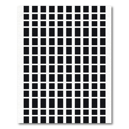 Minimalist Black Grid Squares Rug