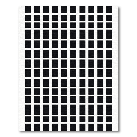 Minimalist Black Grid Squares Rug