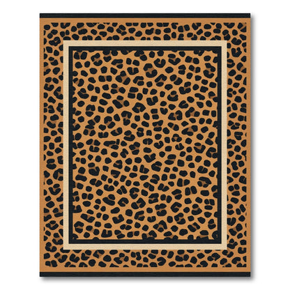 Bold Amber Leopard Spot Rectangular Rug